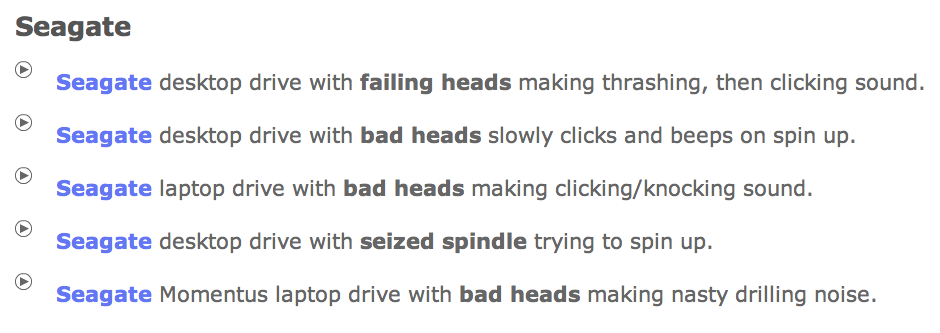 Empresa de recuperação de dados cataloga sons de HD