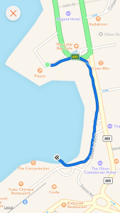 Percurso de gravação - Oban, Highlands, Escócia